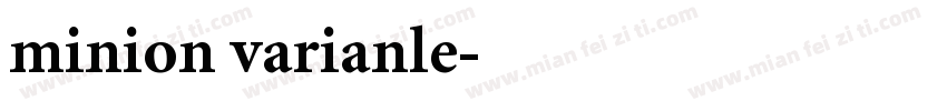 minion varianle字体转换